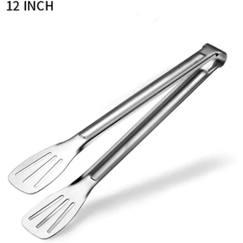 Home Cooking Help - ステンレス製フードトング キッチン用品 ビュッフェ調理ツール 耐熱ペストリー バーベキューステーキ 滑り止めハンドル