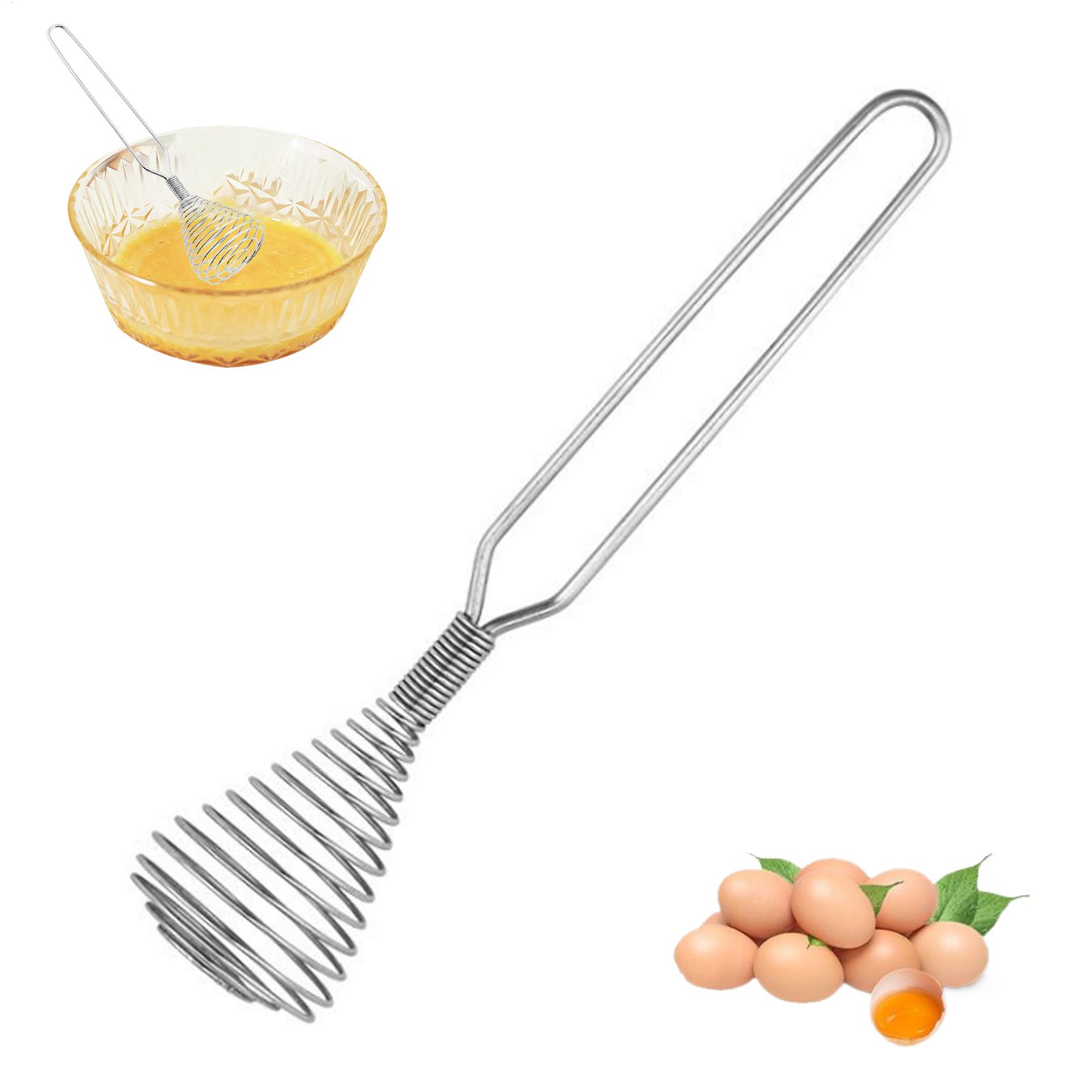 Home Cooking Help - ステンレス製ハンドウィスク、スプリングコイルエッグビーター、ワイヤーウィスク、キッチンガジェット、料理、ベーキング、ミキシング、ミルク、クリーム、生地の泡立て用