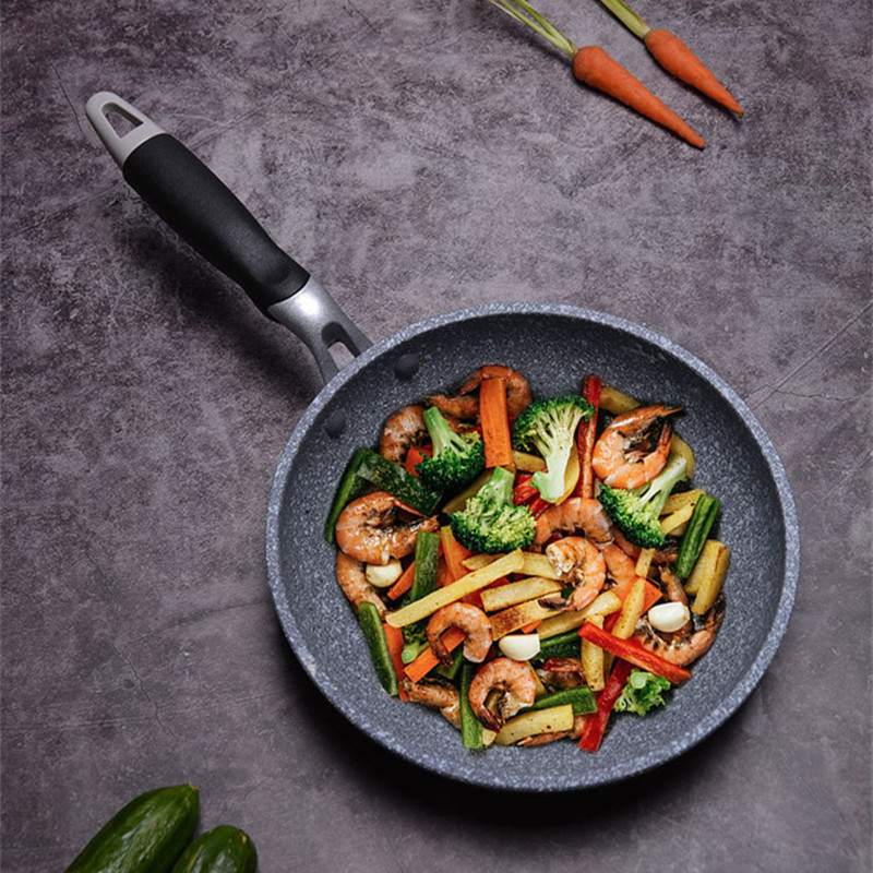 ノンスティックパン耐久性のある石フライパン中華鍋ホームステー - Home Cooking Cookbook のレビューと価格
