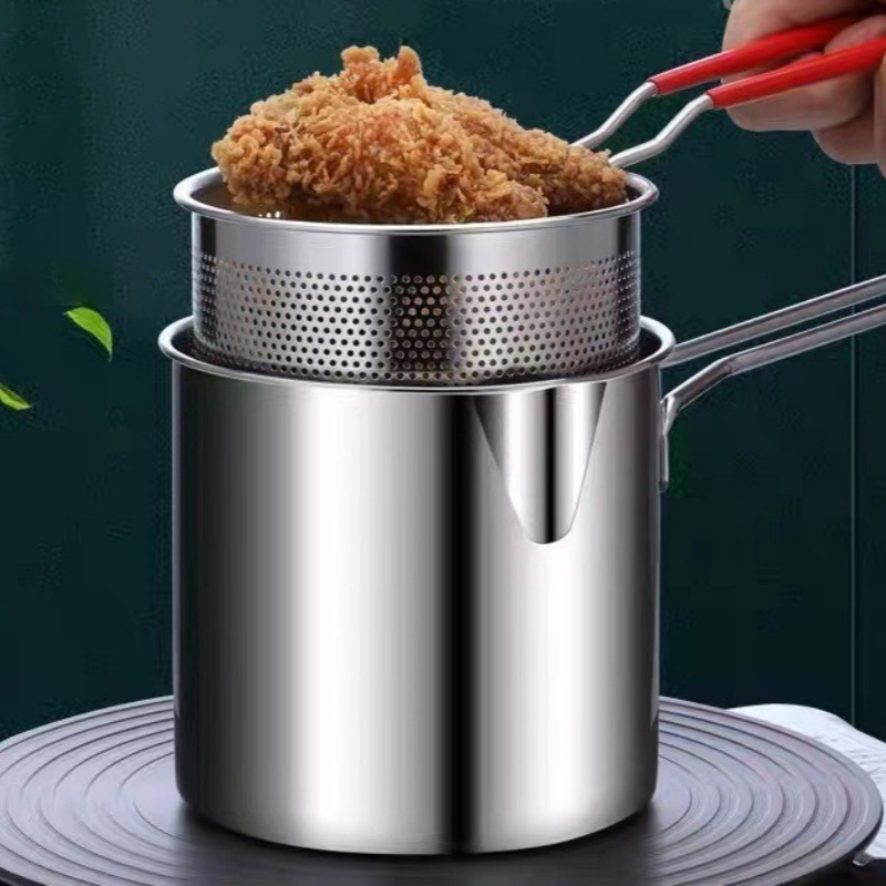 304 ステンレス鋼ディープフライヤーフライバスケット付き多 - Home Cooking Help のレビューと価格