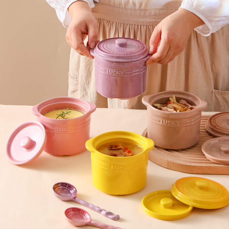 二重蓋セラミックボウル、鳥の巣蒸し卵ボウルデザートカップスト - Home Cooking Help のレビューと価格