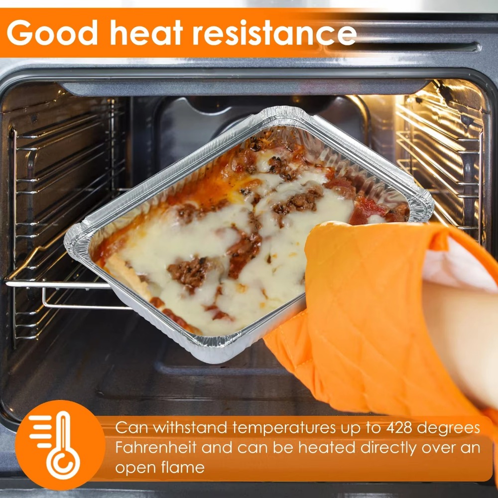 10 個新蓋付きアルミ箔トレイ正方形ノンスティック箔食品容器 - Home Cooking Help のレビューと価格