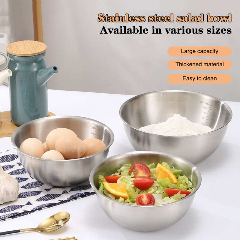 1PC ステンレス鋼ボウルセット スケール付き 調理用 ベー - Home Cooking Cookbook のレビューと価格