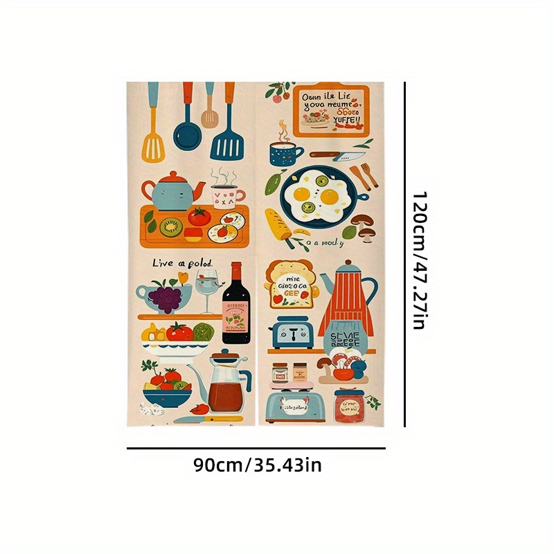 VIKAMA 調理器具と食品柄キッチンテーマドアカーテンキッ - Home Cooking Cookbook のレビューと価格