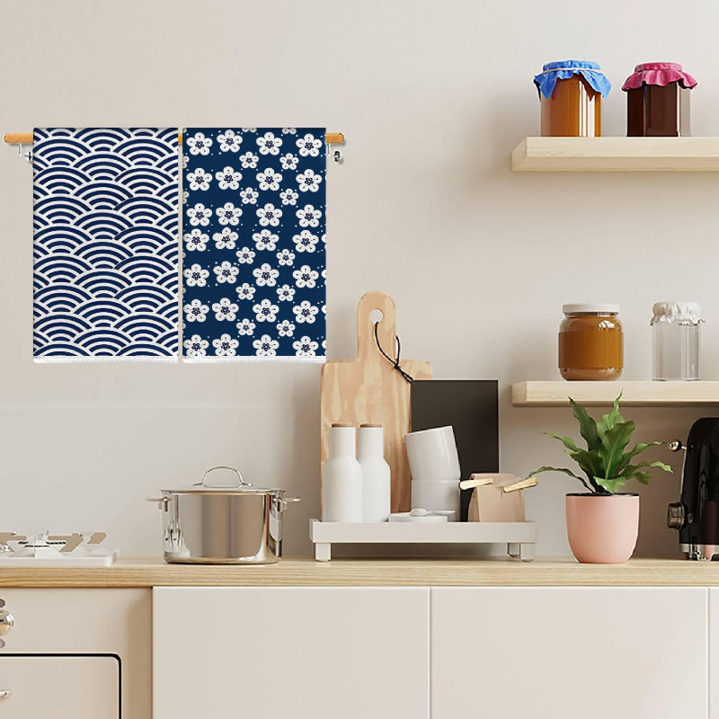 2枚組、和風四葉梅キッチンタオル、40cm*60cmタオルセ - Home Cooking Cookbook のレビューと価格