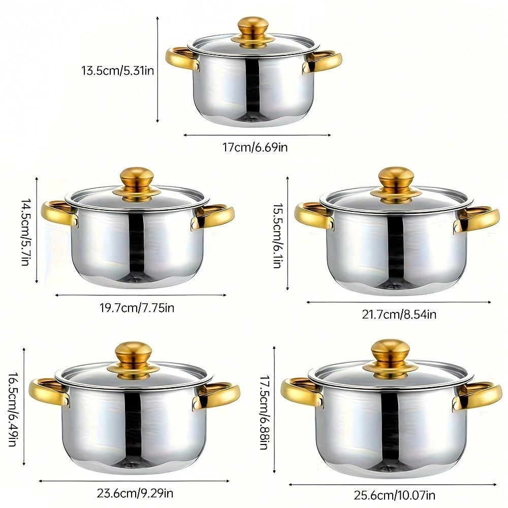 ステンレス製鍋セット モダンラグジュアリー調理器具 ストック - Home Cooking Cookbook のレビューと価格