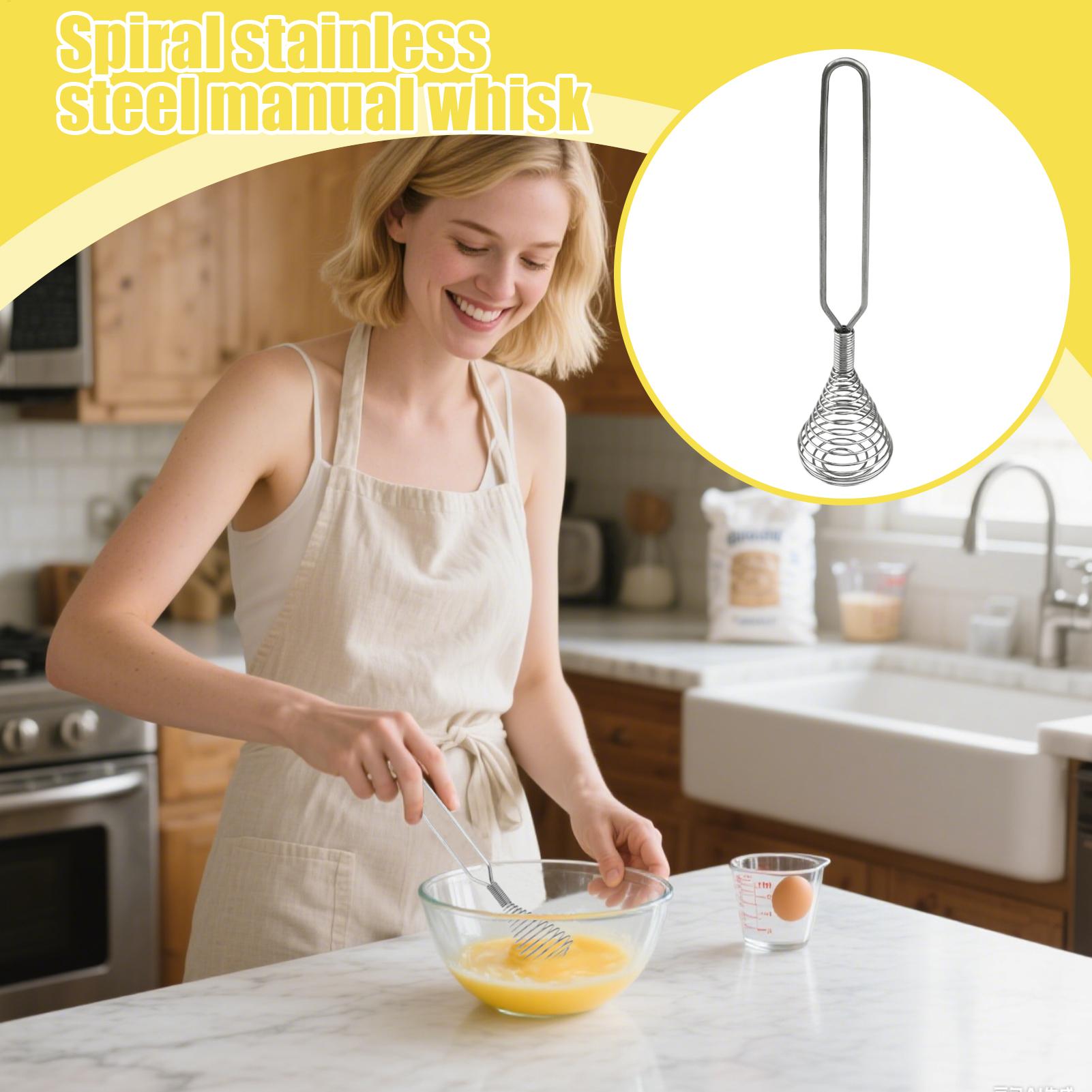 ステンレス製ハンドウィスク、スプリングコイルエッグビーター、 - Home Cooking Help のレビューと価格